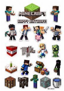 Вафельна картинка "MINECRAFT"/ВК-0643/-А4 ВК-0643 фото