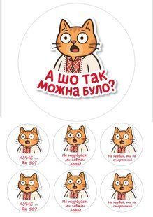 Вафельна картинка на торт "Так можна було?" /ВК-0166/ - А4 ВК-0166 фото