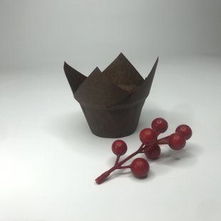 Формочка для капкейка "Лотос" (150), коричневая (20 шт.) НФ-2811 фото