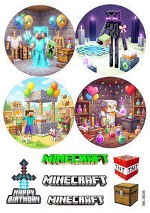 Вафельна картинка "MINECRAFT"/ВК-0636/-А4 ВК-0636 фото
