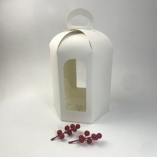 Коробка для Пасхального кулича и пряничной новогодней елки, ⬢⬡200*170*260 мм, с окном, белая (Паска до &Oslash;17 см) 86-00253 фото