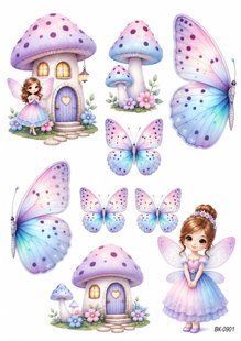 Вафельная картинка"Маленькой фее" "День рождения" /ВК-0901/-А4 ВК-0901 фото