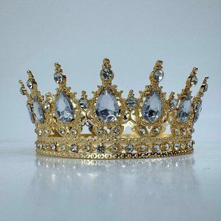 Корона на торт, "золото - белая", СТАНДАРТ, &empty;12 см КТС-12-4 фото
