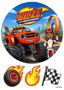 Вафельная картинка "Blaze" "День рождения" /ВК-1503/-А4 ВК-1503 фото