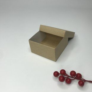 Коробка для подарунка, 90*90*50 мм, без вікна, крафт М0003-о20 фото