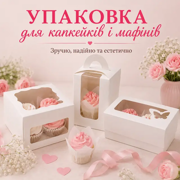 Упаковка для капкейков и маффинов