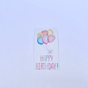 Листівка "Happy Birthday!", 90*50 мм (10 шт.) 2061 фото