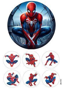 Вафельная картинка"Marvel" " Spider-Man""День рождения" /ВК-0793/-А4 ВК-0793 фото