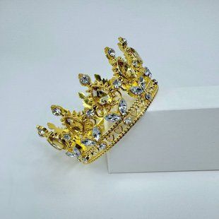 Корона для торта, "золото - шампань", СТАНДАРТ, &empty; 8 см КТС-08-4 фото