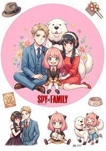 Вафельная картинка "SPY&times;FAMILY" "День рождения" /ВК-1117/-А4 ВК-1117 фото