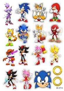 Вафельная картинка "Sonic""День рождения" /ВК-0714/-А4 ВК-0714 фото