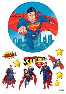 Вафельная картинка"Marvel" "Superman""День рождения" /ВК-0846/-А4 ВК-0846 фото