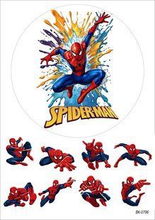 Вафельная картинка"Marvel" " Spider-Man""День рождения" /ВК-0796/-А4 ВК-0796 фото