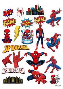Вафельная картинка"Marvel" " Spider-Man""День рождения" /ВК-0797/-А4 ВК-0797 фото