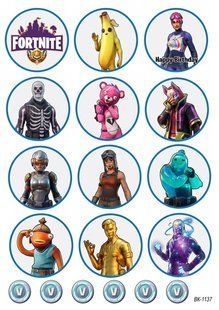 Вафельная картинка "Fortnite" "День рождения" /ВК-1137/-А4 ВК-1137 фото