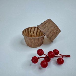 Формочка для капкейка с закрученным бортиком, 50*40 мм, светло-коричневая (50 шт.) НФ-2439 фото