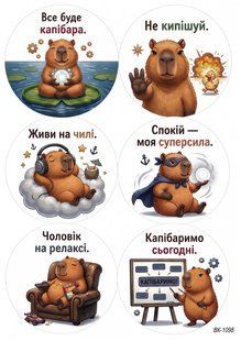 Вафельна картинка "Капібара" з гумором" "День народження" /ВК-1098/-А4 ВК-1098 фото