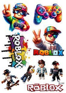 Вафельная картинка "Roblox" "День рождения" /ВК-1826/-А4 ВК-1826 фото