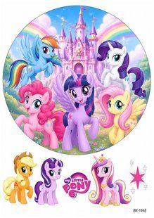 Вафельна картинка "My Little Pony" "День народження" /ВК-1448/-А4 ВК-1448 фото