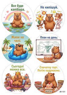 Вафельная картинка "Капибара" с приколом" "День рождения" /ВК-1101/-А4 ВК-1101 фото