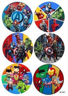 Вафельная картинка"Marvel" "День рождения" /ВК-0801/-А4 ВК-0801 фото
