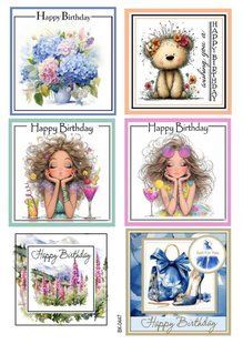 Вафельна картинка "Happy Birthday" /ВК-0447/ - А4 ВК-0447 фото