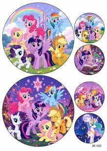 Вафельна картинка "My Little Pony" "День народження" /ВК-1450/-А4 ВК-1450 фото