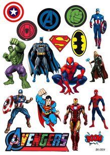 Вафельная картинка"Marvel" "День рождения" /ВК-0804/-А4 ВК-0804 фото