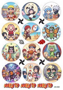 Вафельная картинка "Naruto" "День рождения" /ВК-0996/-А4 ВК-0996 фото