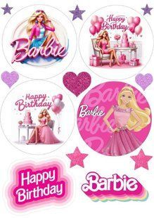 Вафельная картинка "Barbie" /ВК-0027/ - А4 ВК-0027 фото
