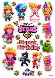 Вафельная картинка "Brawl Stars" /ВК-0605/-А4 ВК-0605 фото