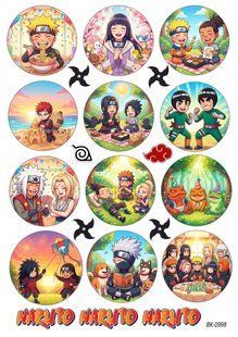 Вафельная картинка "Naruto" "День рождения" /ВК-0998/-А4 ВК-0998 фото