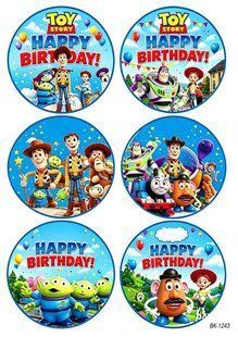 Вафельна картинка "Toy Story" "День народження" /ВК-1243/-А4 ВК-1243 фото