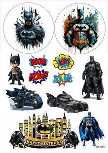 Вафельна картинка "Marvel""Batman" "День народження" /ВК-0857/-А4 ВК-0857 фото