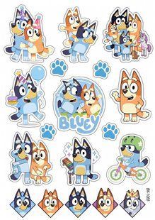 Вафельна картинка "Bluey" "День народження" /ВК-1068/-А4 ВК-1068 фото