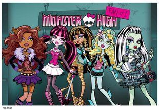 Вафельна картинка "Monster High" "День народження" /ВК-1635/-А4 ВК-1635 фото