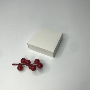 Коробка для сувениров, 80*77*28 мм, без окна, белая М0001-о15 фото