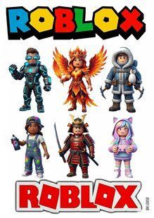 Вафельная картинка"RobLox" "День рождения" /ВК-0858/-А4 ВК-0858 фото