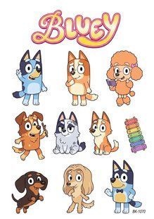 Вафельна картинка "Bluey" "День народження" /ВК-1070/-А4 ВК-1070 фото