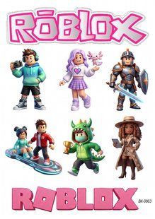 Вафельная картинка"RobLox" "День рождения" /ВК-0863/-А4 ВК-0863 фото