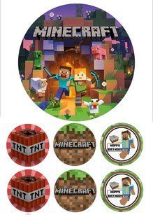 Вафельна картинка "Minecraft" /ВК-0135/ - А4 ВК-0135 фото