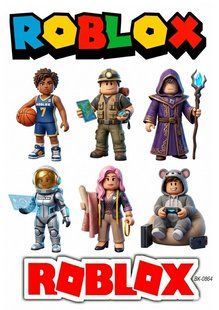 Вафельная картинка"RobLox" "День рождения" /ВК-0864/-А4 ВК-0864 фото