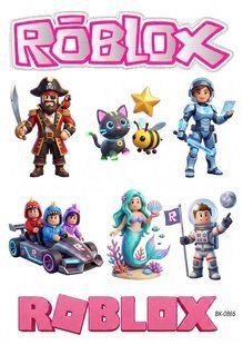Вафельная картинка"RobLox" "День рождения" /ВК-0865/-А4 ВК-0865 фото