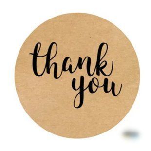 Наклейки круглые, 50 мм, "Thank You", №10 (50 шт.) Н-TY50-50-10 фото