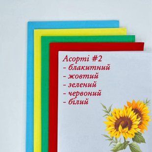 Набір бумаги тіш'ю "Асорті №2", 50*70 см, (25 аркушів) rln000-02 фото