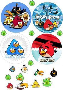 Вафельна картинка "Angry Birds" /ВК-0031/ - А4 ВК-0031 фото