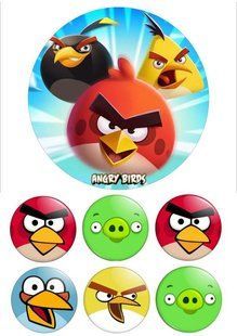 Вафельна картинка "Angry Birds" /ВК-0033/ - А4 ВК-0033 фото