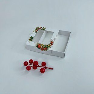 Коробка для пряника, 90*90*30 мм, з вікном, "Калина" ▣ (10 шт) к2604 фото