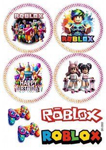 Вафельная картинка"RobLox" "День рождения" /ВК-0869/-А4 ВК-0869 фото