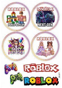 Вафельная картинка"RobLox" "День рождения" /ВК-0871/-А4 ВК-0871 фото